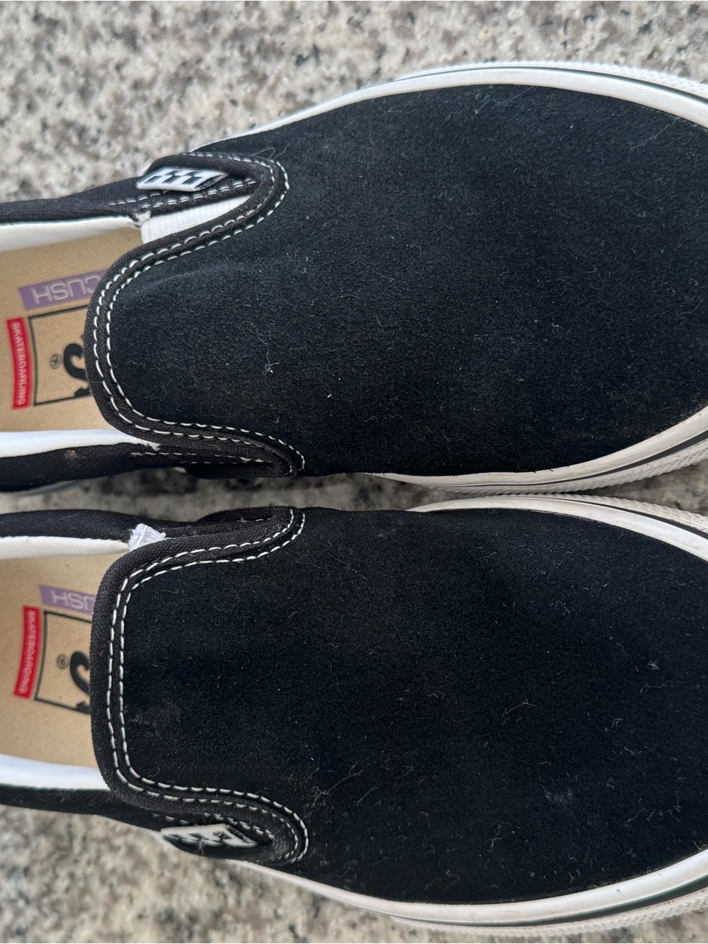 Vans Black Slip-On Canvas Loafers